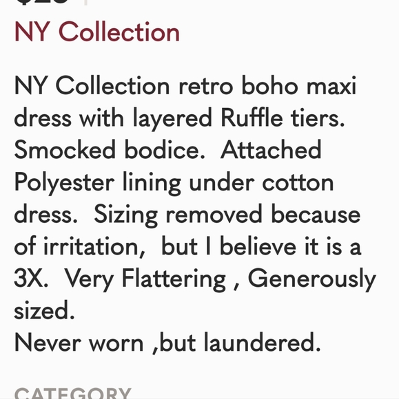 NY Collection Smocked Maxi Dress. - Picture 3 of 7